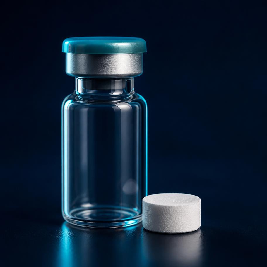 IGF-1 LR3 Recombinant — lyophilized research peptide vial at 99.4% HPLC purity